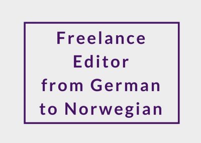 Freelance Editor from German to Norwegian