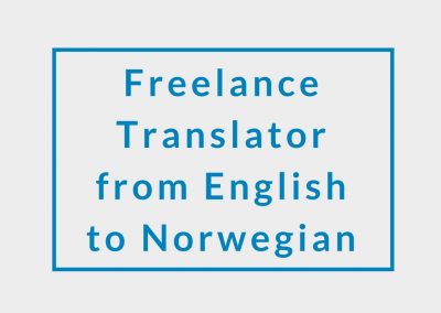 Freelance Translator from English to Norwegian